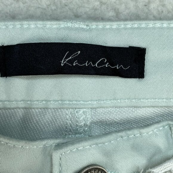 Kancan Jeans Women Size 28 Mint Green Low Rise Skinny Tapered Zip Ankle 30x27 - Picture 10 of 14